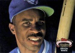 1992 Stadium Club Base Set Devon White #41 card