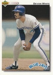 1992 Upper Deck Base Set Devon White #352 card