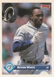 1993 Donruss Base Set Devon White #29 card