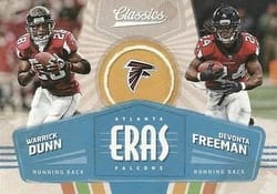 2018 Panini Classics Eras Devonta Freeman / Warrick Dunn #15 card