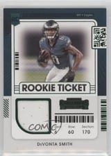 2021 Panini Contenders Rookie Ticket DeVonta Smith #RTS-DVS card