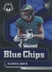 2021 Panini Mosaic Blue Chips DeVonta Smith #6 card