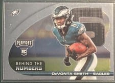 2021 Panini Playoff Behind the Numbers Signatures DeVonta Smith #BTN-DSM card