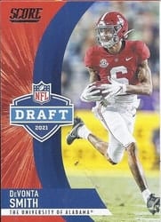 2021 Score NFL Draft DeVonta Smith #D6 card
