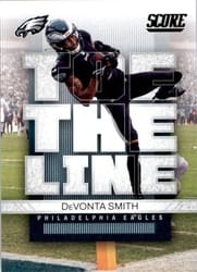2022 Score Toe the Line DeVonta Smith #TL-DS card