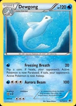 2016 Fates Collide Dewgong #16 card