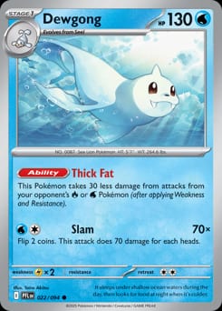 2025 Phantasmal Flames Dewgong #22 card