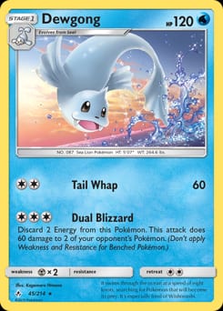 2019 Unbroken Bonds Dewgong #45 card