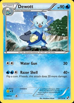 Black & White Dewott #29 card