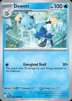 White Flare Dewott #22 card
