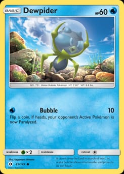 Sun & Moon Dewpider #45 card