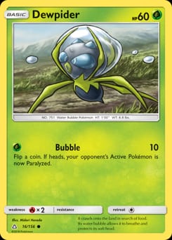 Ultra Prism Dewpider #16 card