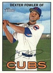 2016 Topps Heritage Base Set Dexter Fowler #318 card