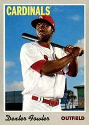 2019 Topps Heritage Base Set Dexter Fowler #76 card