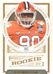 2019 Panini Legacy Base Set Dexter Lawrence #161 card