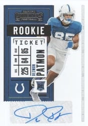 2020 Panini Contenders Base Set Dezmon Patmon #213 card