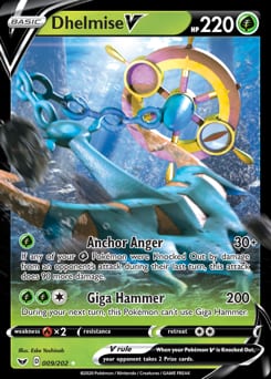 2020 Sword & Shield Dhelmise V #9 card