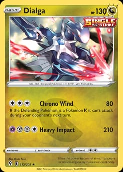 2021 Evolving Skies Dialga #112 card