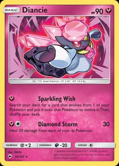 Burning Shadows Diancie #94 card