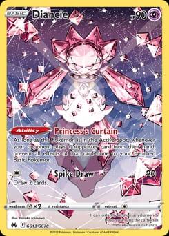 Crown Zenith Galarian Gallery Diancie #GG13 card