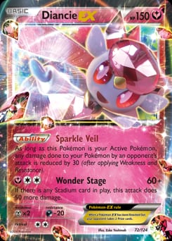 Fates Collide Diancie-EX #72 card