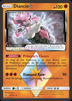 2018 Forbidden Light Diancie ◇ #74 card