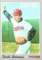 1970 Topps Base Set Dick Bosman #175 card