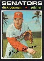 1971 Topps Base Set Dick Bosman #60 card
