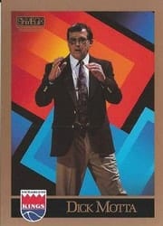 1990-91 SkyBox Base Set Dick Motta #323 card