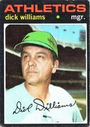 1971 Topps Base Set Dick Williams #714 card