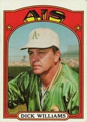 1972 Topps Base Set Dick Williams #137 card