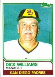 1983 Topps Base Set Dick Williams #366 card
