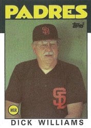 1986 Topps Base Set Dick Williams #681 card
