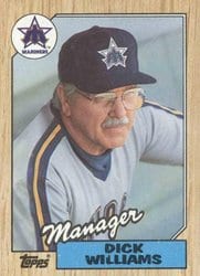1987 Topps Base Set Dick Williams #418 card