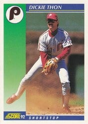 1992 Score Base Set Dickie Thon #24 card