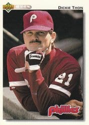 1992 Upper Deck Base Set Dickie Thon #150 card