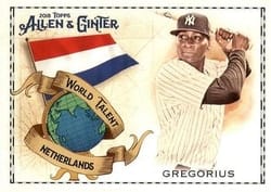 2018 Topps Allen & Ginter World Talent Didi Gregorius #WT-30 card