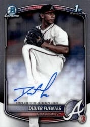 2025 Bowman Chrome Prospects Autographs Didier Fuentes #CPA-DFU card