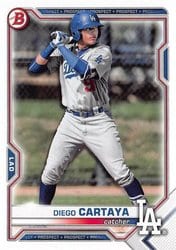 2021 Bowman Draft Base Set Diego Cartaya #BD-155 card