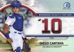 2023 Bowman Bowman Scouts Top 100 Diego Cartaya #BTP-10 card