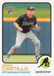 2022 Topps Heritage Base Set Diego Castillo #541 card