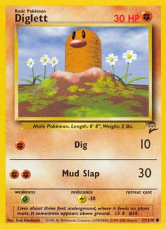 Base Set 2 Diglett #71 card