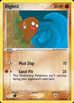 2006 Crystal Guardians Diglett #50 card