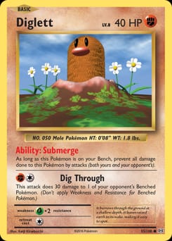 Evolutions Diglett #55 card