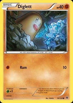 Fates Collide Diglett #36 card
