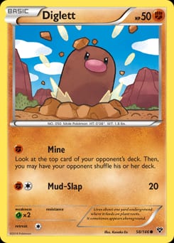 XY Diglett #58 card