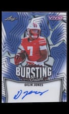2025 Leaf Vivid Bursting With Talent Autographs Dilin Jones #TA-DJ1 card