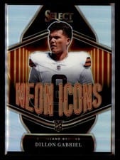 2025 Panini Select Neon Icons Dillon Gabriel #6 card