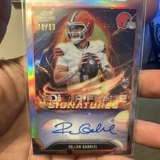 2025 Topps Cosmic Chrome Solar Flares Signatures Dillon Gabriel #SFS-DG card