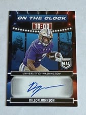 2024 Panini Prestige On the Clock Signatures Dillon Johnson #OTC-DJN card